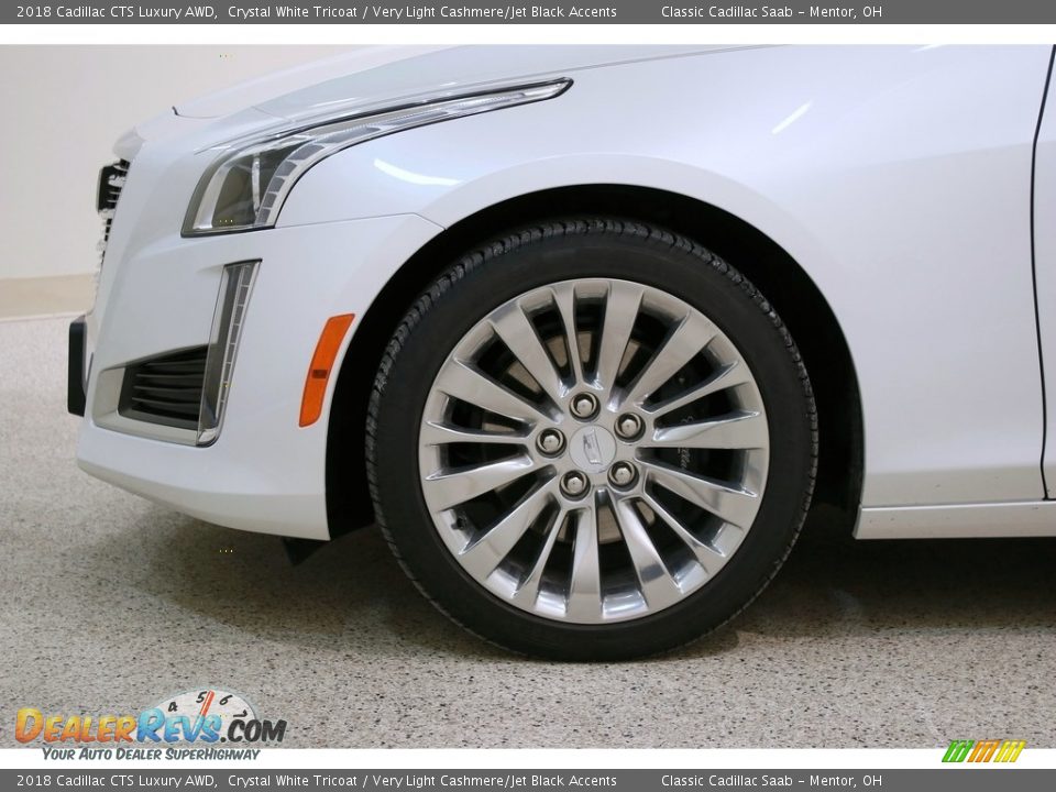 2018 Cadillac CTS Luxury AWD Crystal White Tricoat / Very Light Cashmere/Jet Black Accents Photo #36