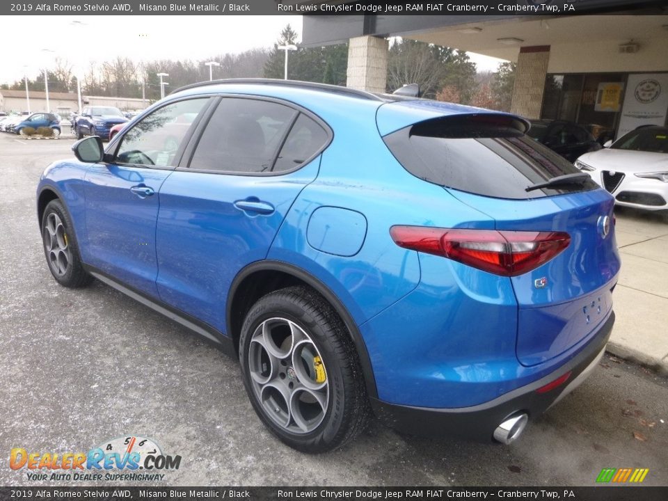 2019 Alfa Romeo Stelvio AWD Misano Blue Metallic / Black Photo #4