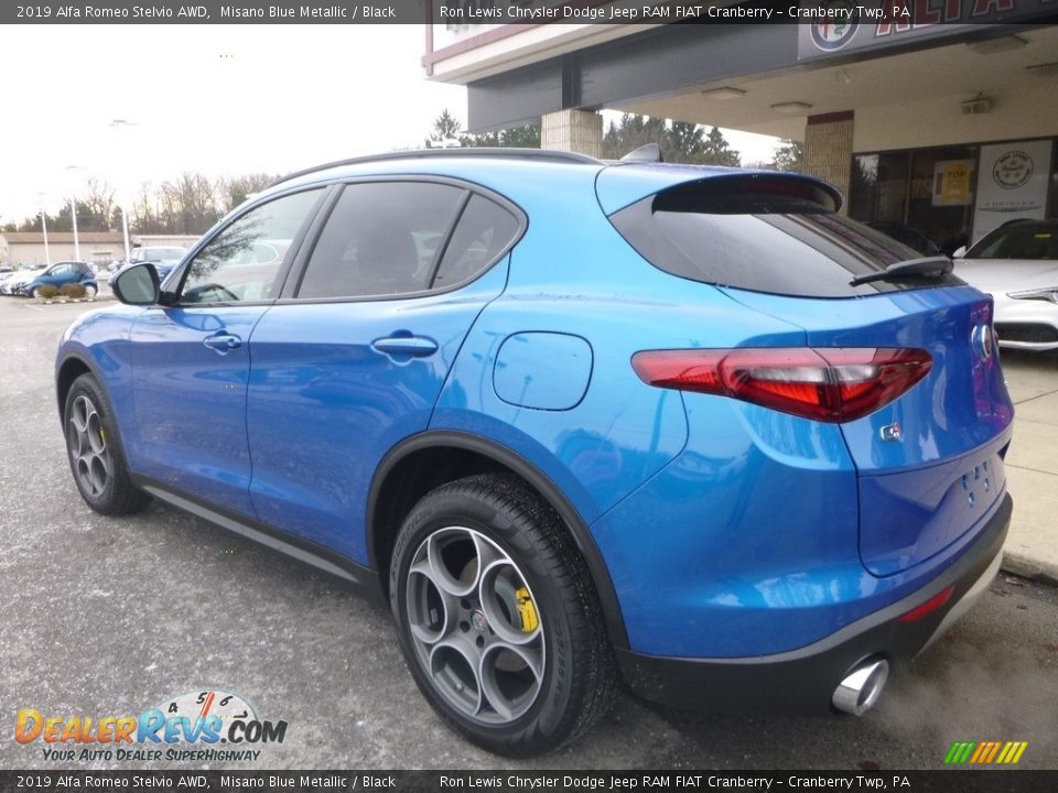 2019 Alfa Romeo Stelvio AWD Misano Blue Metallic / Black Photo #5
