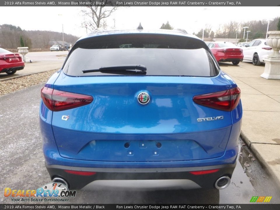 2019 Alfa Romeo Stelvio AWD Misano Blue Metallic / Black Photo #6