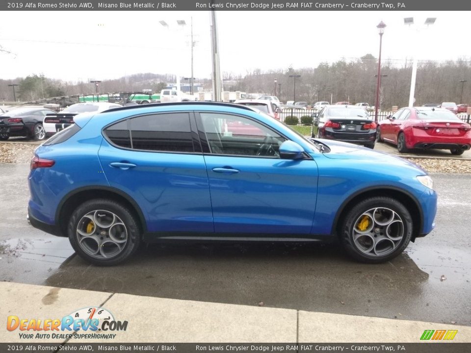 2019 Alfa Romeo Stelvio AWD Misano Blue Metallic / Black Photo #9