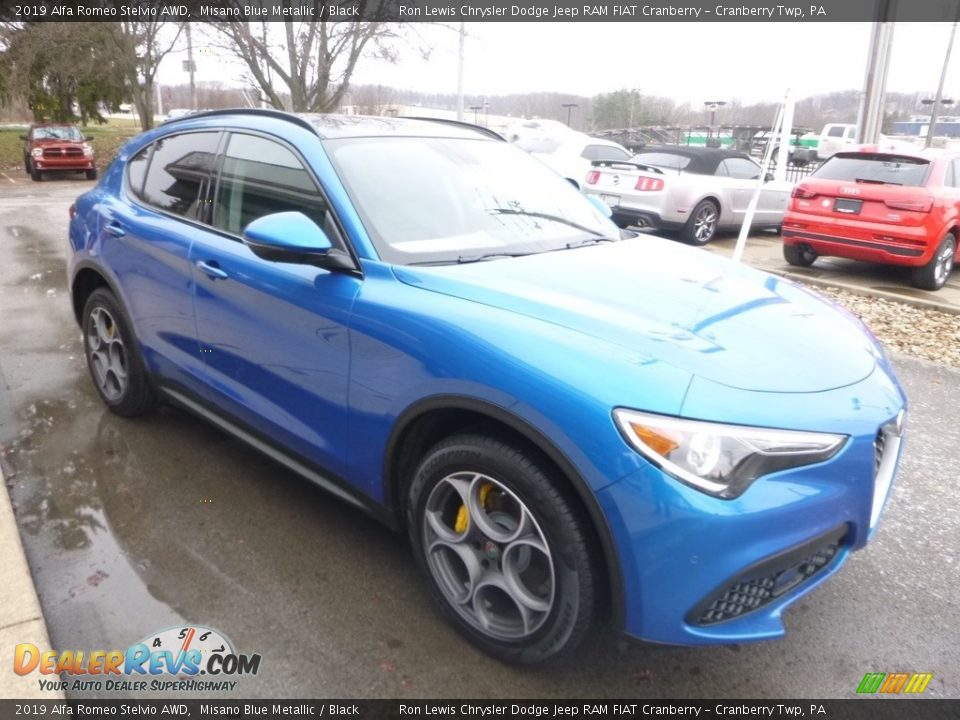 2019 Alfa Romeo Stelvio AWD Misano Blue Metallic / Black Photo #10