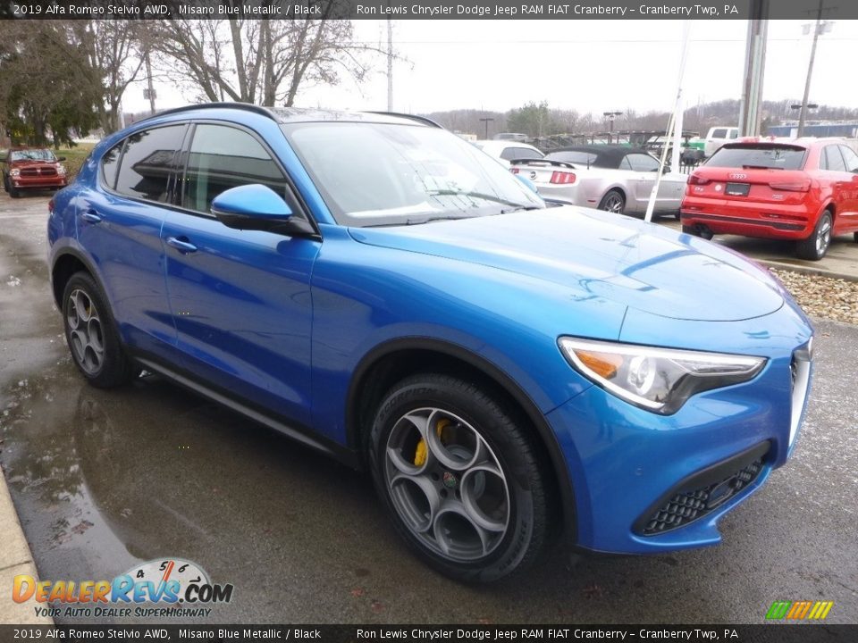 2019 Alfa Romeo Stelvio AWD Misano Blue Metallic / Black Photo #11