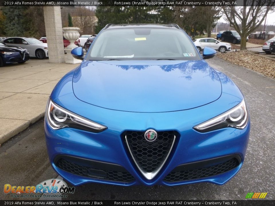 2019 Alfa Romeo Stelvio AWD Misano Blue Metallic / Black Photo #12