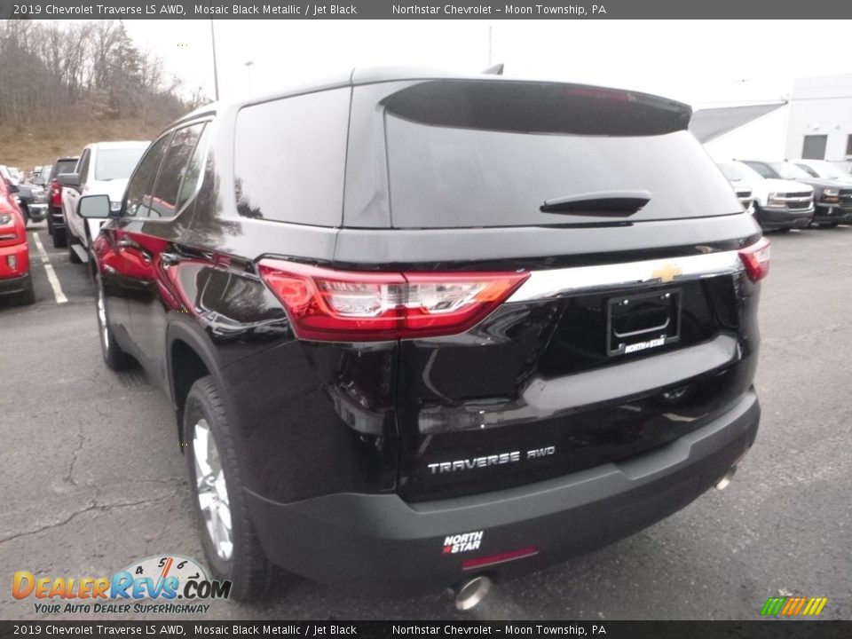 2019 Chevrolet Traverse LS AWD Mosaic Black Metallic / Jet Black Photo #3