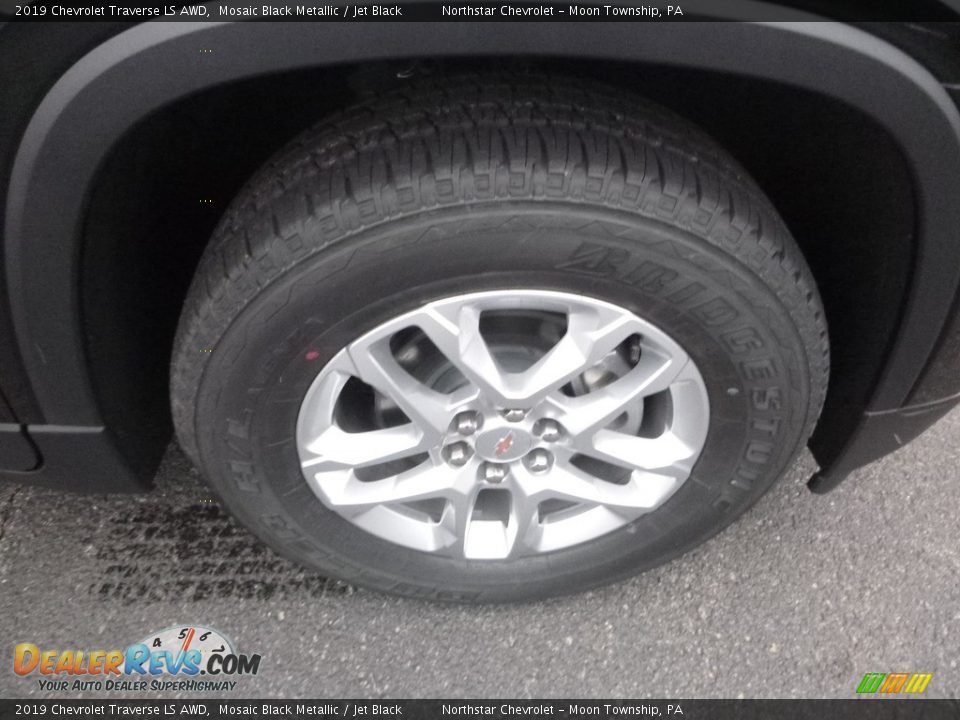2019 Chevrolet Traverse LS AWD Mosaic Black Metallic / Jet Black Photo #9