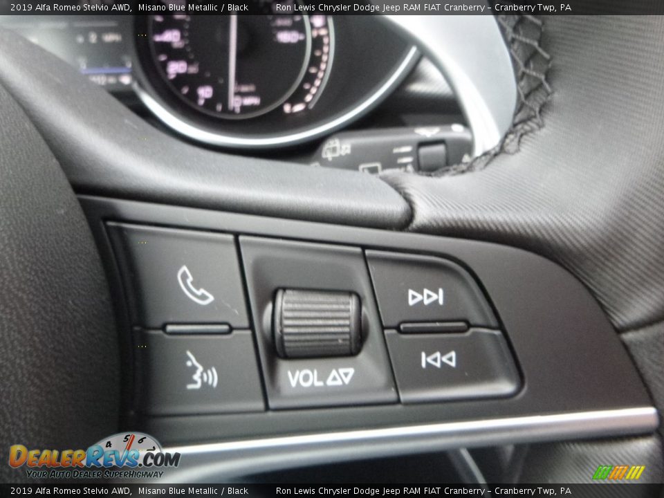 2019 Alfa Romeo Stelvio AWD Misano Blue Metallic / Black Photo #24