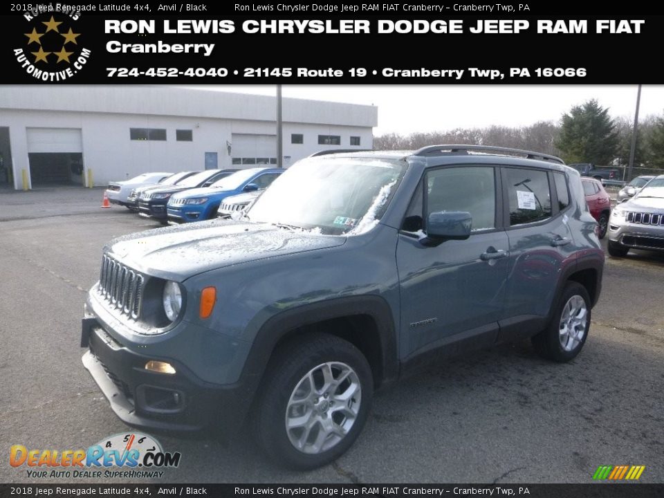 2018 Jeep Renegade Latitude 4x4 Anvil / Black Photo #1