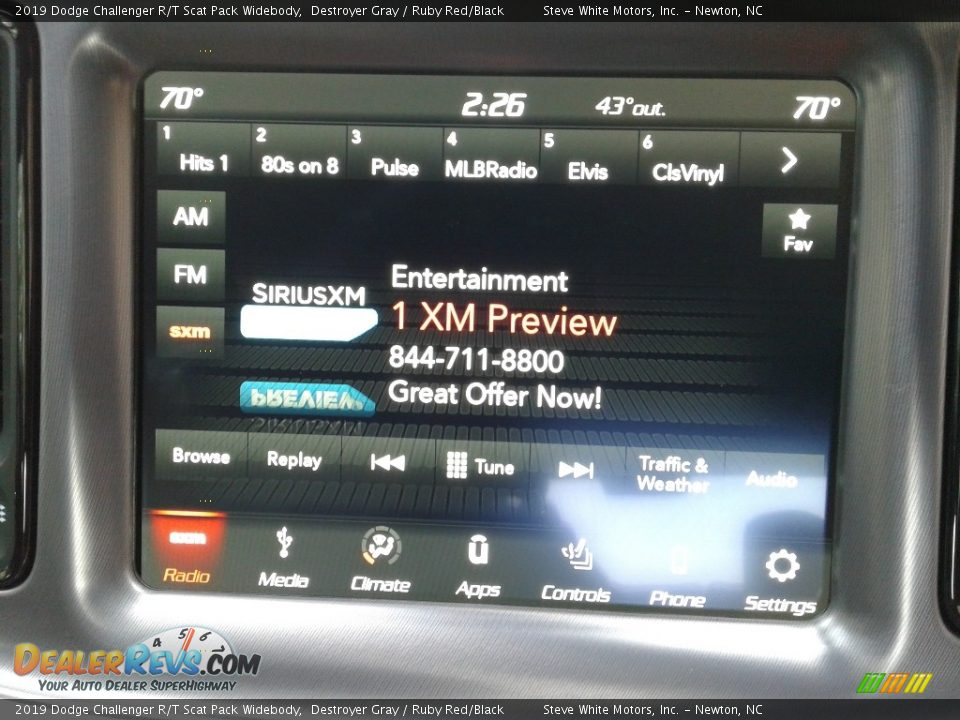 2019 Dodge Challenger R/T Scat Pack Widebody Destroyer Gray / Ruby Red/Black Photo #20