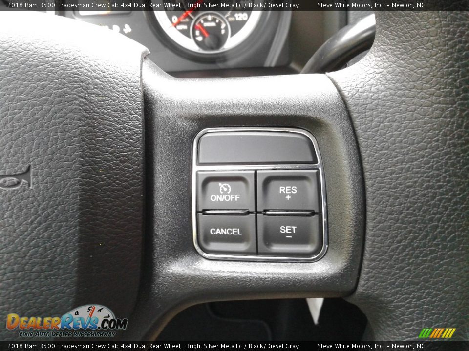 2018 Ram 3500 Tradesman Crew Cab 4x4 Dual Rear Wheel Bright Silver Metallic / Black/Diesel Gray Photo #16