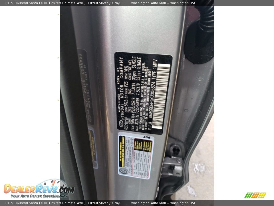 2019 Hyundai Santa Fe XL Limited Ultimate AWD Circuit Silver / Gray Photo #17