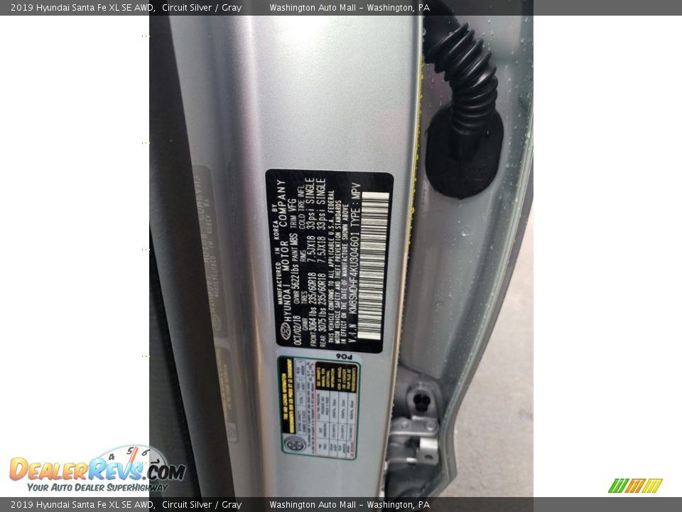 2019 Hyundai Santa Fe XL SE AWD Circuit Silver / Gray Photo #16