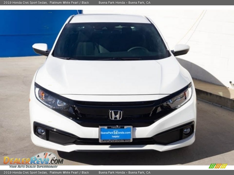 2019 Honda Civic Sport Sedan Platinum White Pearl / Black Photo #3