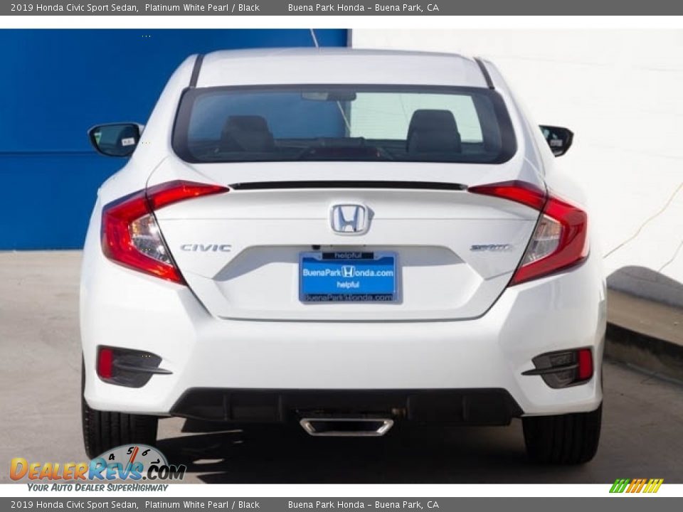 2019 Honda Civic Sport Sedan Platinum White Pearl / Black Photo #6