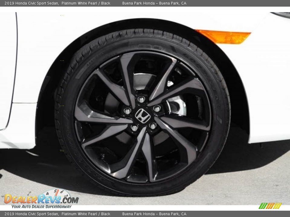 2019 Honda Civic Sport Sedan Platinum White Pearl / Black Photo #14