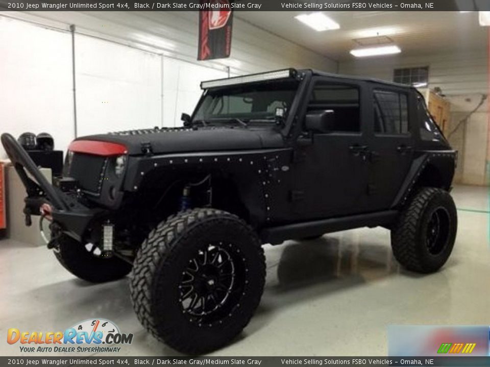 2010 Jeep Wrangler Unlimited Sport 4x4 Black / Dark Slate Gray/Medium Slate Gray Photo #1