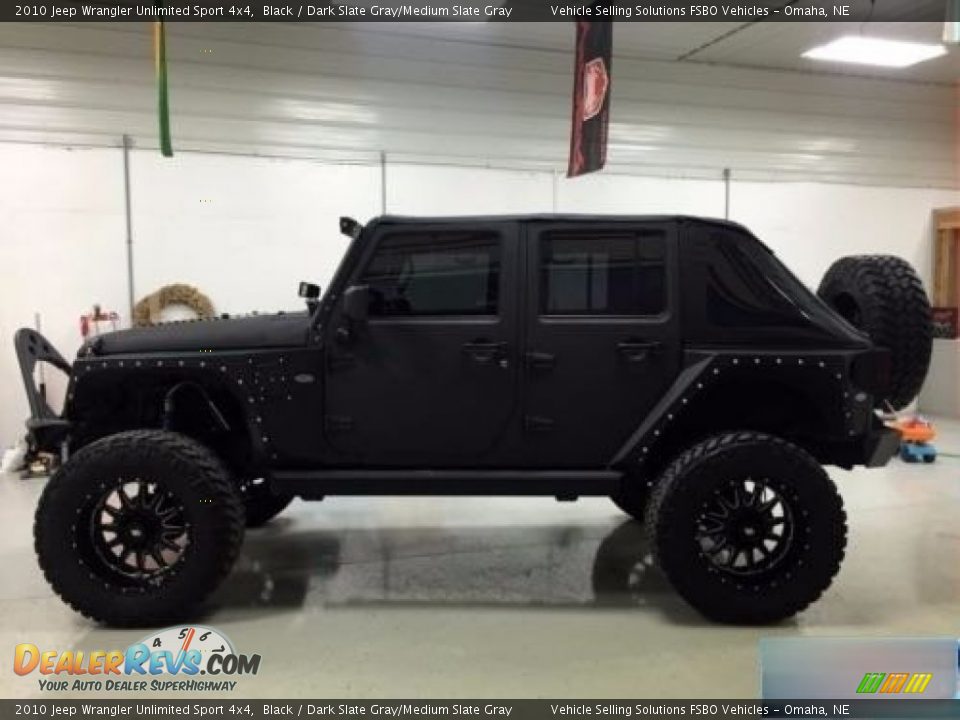 2010 Jeep Wrangler Unlimited Sport 4x4 Black / Dark Slate Gray/Medium Slate Gray Photo #5