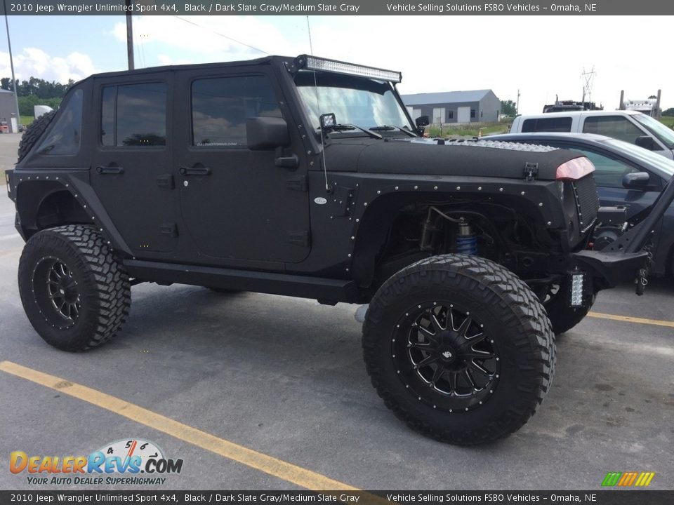 2010 Jeep Wrangler Unlimited Sport 4x4 Black / Dark Slate Gray/Medium Slate Gray Photo #7