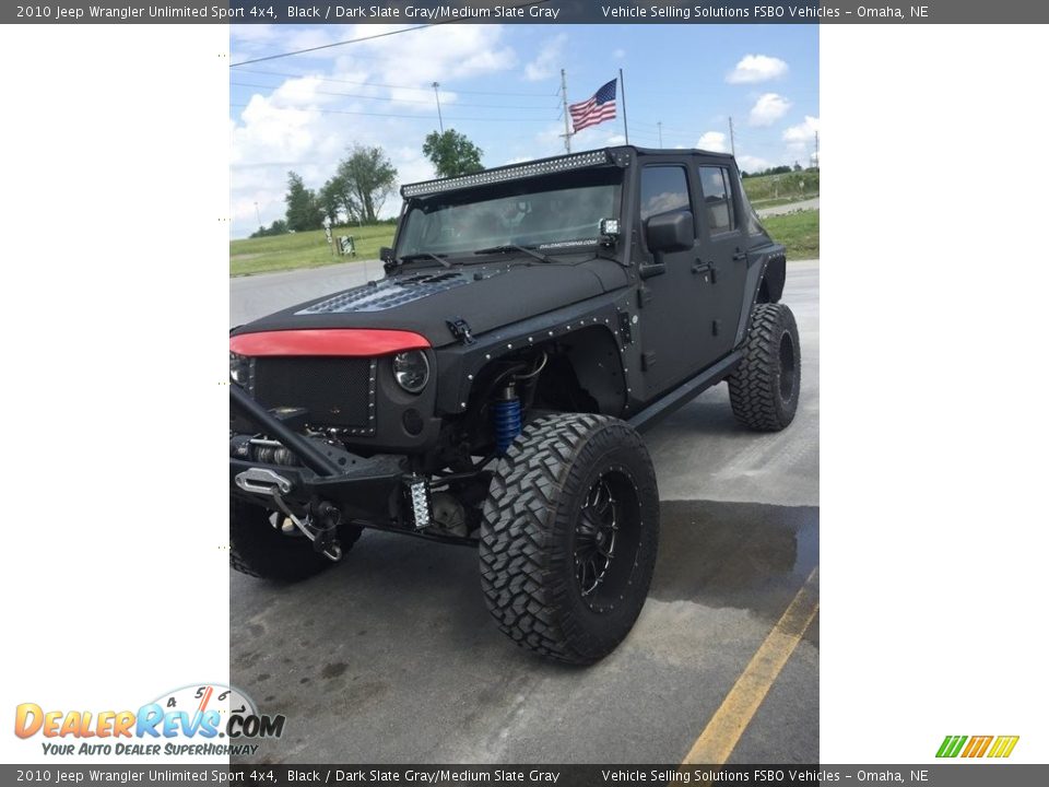 2010 Jeep Wrangler Unlimited Sport 4x4 Black / Dark Slate Gray/Medium Slate Gray Photo #9