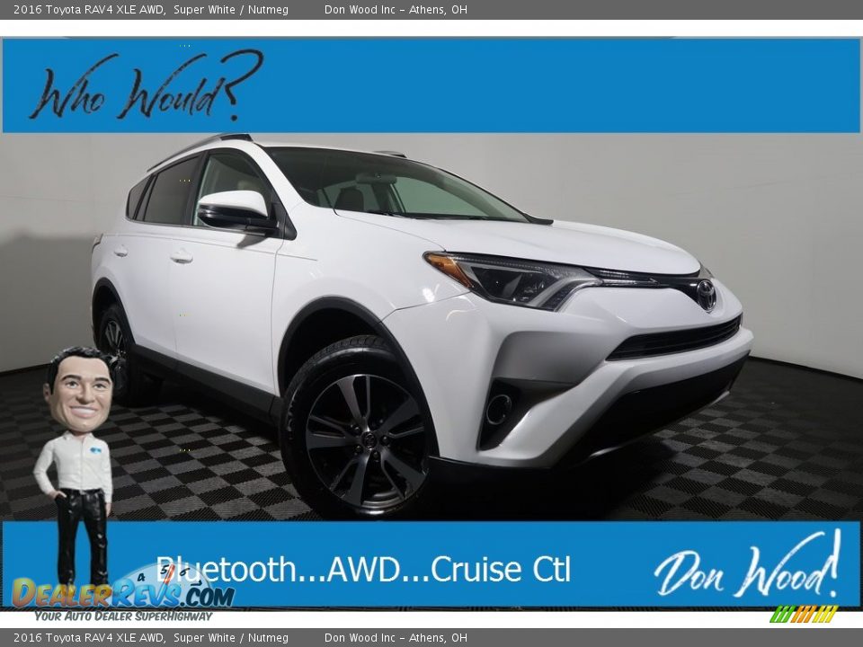 2016 Toyota RAV4 XLE AWD Super White / Nutmeg Photo #1