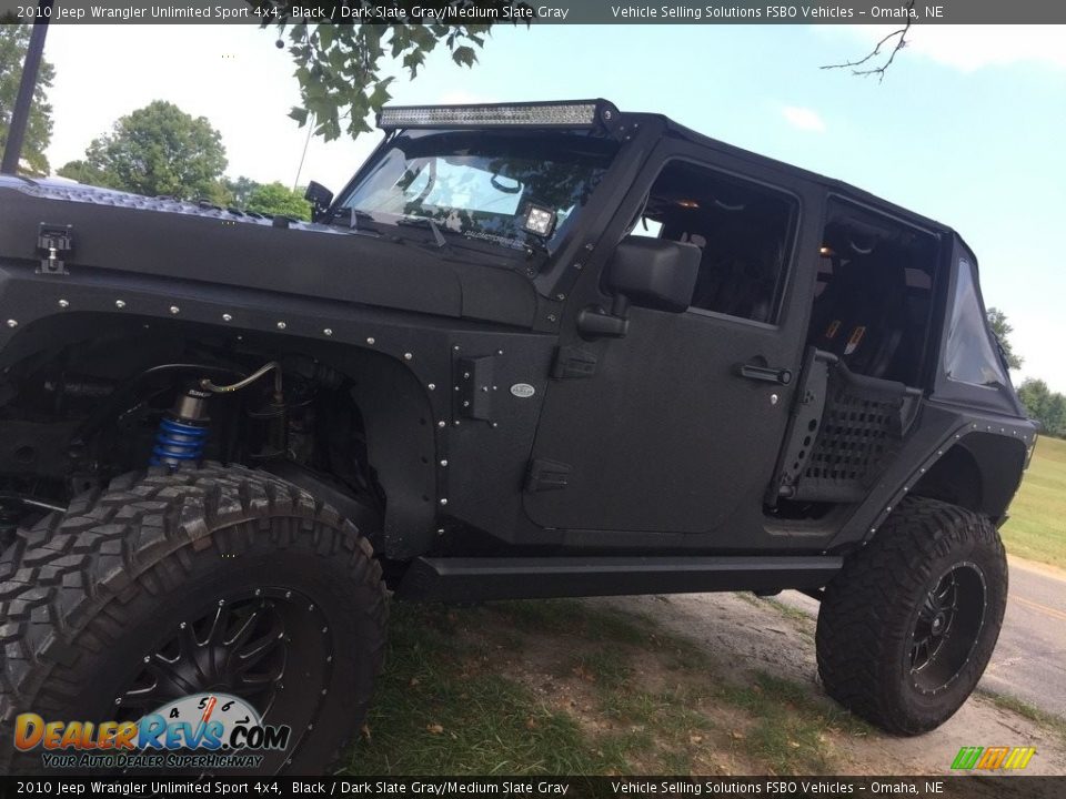 2010 Jeep Wrangler Unlimited Sport 4x4 Black / Dark Slate Gray/Medium Slate Gray Photo #10