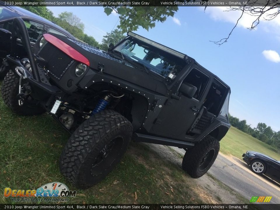 2010 Jeep Wrangler Unlimited Sport 4x4 Black / Dark Slate Gray/Medium Slate Gray Photo #11