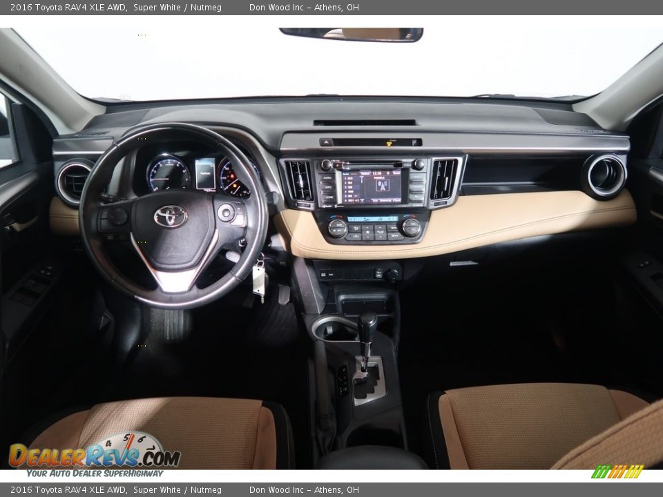 2016 Toyota RAV4 XLE AWD Super White / Nutmeg Photo #17