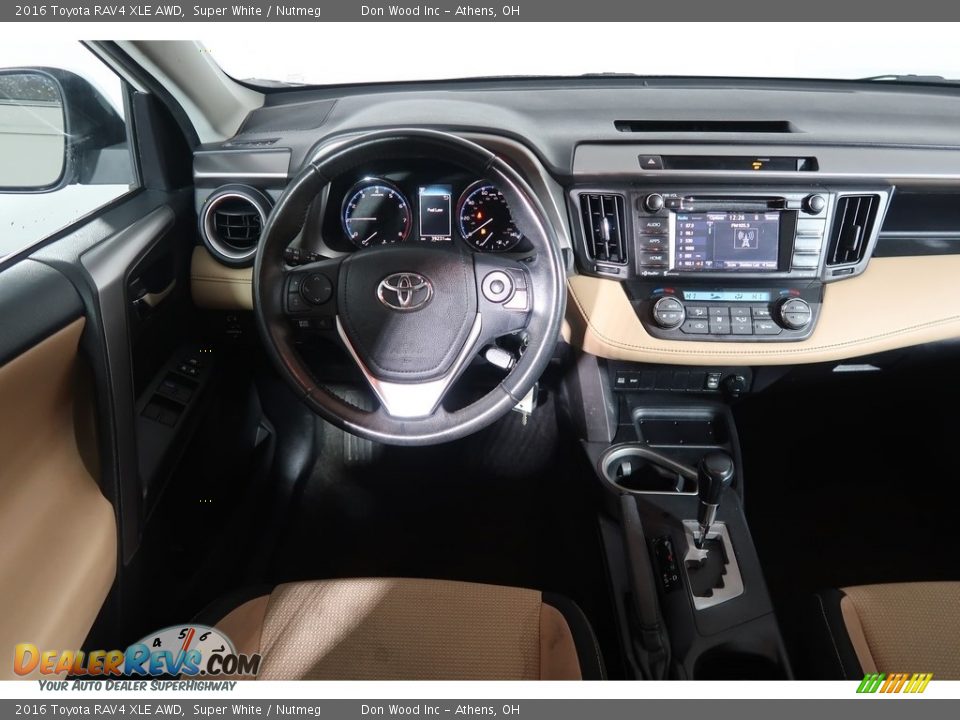 2016 Toyota RAV4 XLE AWD Super White / Nutmeg Photo #18