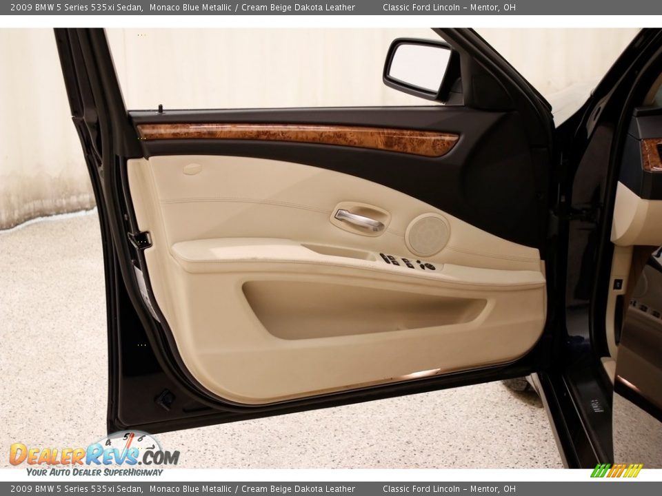 2009 BMW 5 Series 535xi Sedan Monaco Blue Metallic / Cream Beige Dakota Leather Photo #4