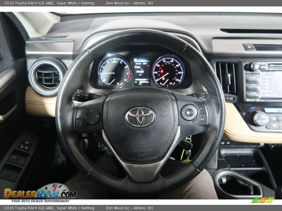 2016 Toyota RAV4 XLE AWD Super White / Nutmeg Photo #21