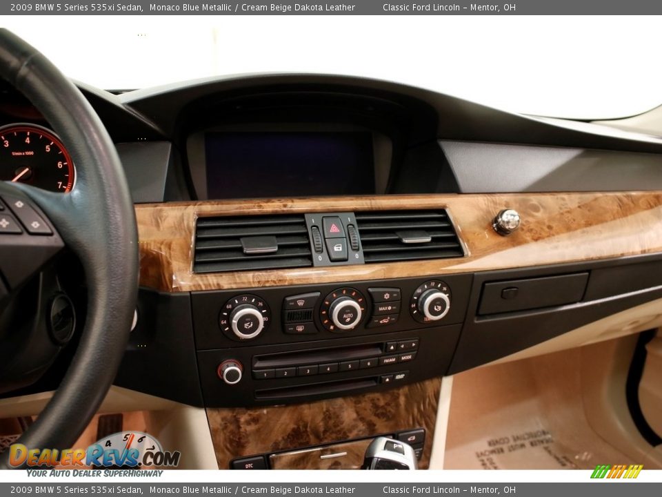 2009 BMW 5 Series 535xi Sedan Monaco Blue Metallic / Cream Beige Dakota Leather Photo #9