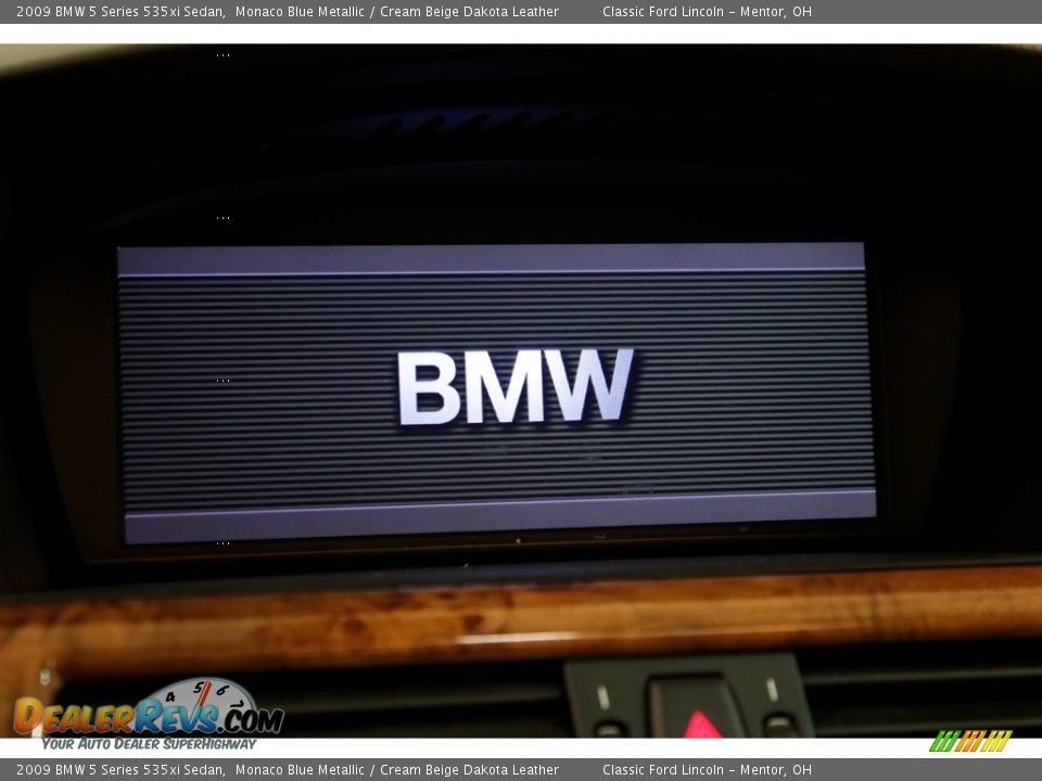 2009 BMW 5 Series 535xi Sedan Monaco Blue Metallic / Cream Beige Dakota Leather Photo #10