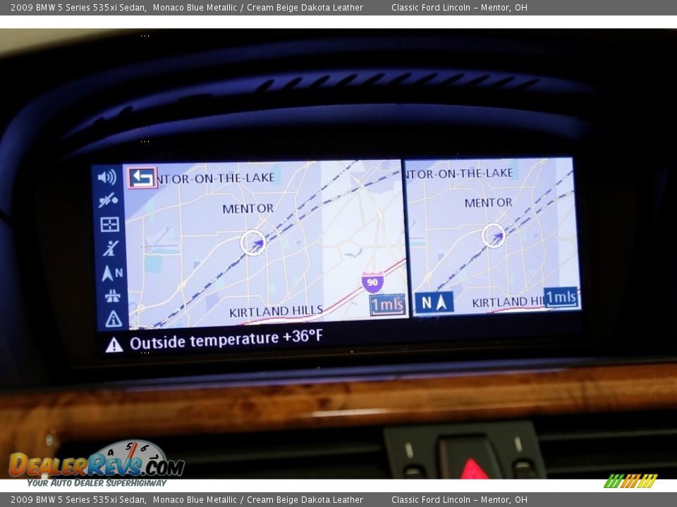 2009 BMW 5 Series 535xi Sedan Monaco Blue Metallic / Cream Beige Dakota Leather Photo #11
