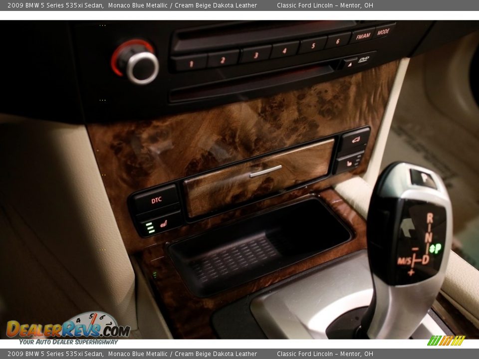 2009 BMW 5 Series 535xi Sedan Monaco Blue Metallic / Cream Beige Dakota Leather Photo #16