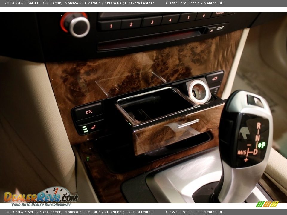 2009 BMW 5 Series 535xi Sedan Monaco Blue Metallic / Cream Beige Dakota Leather Photo #17