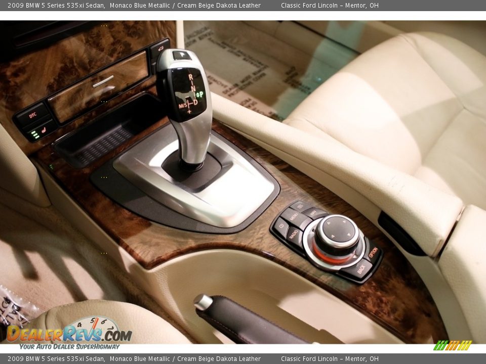 2009 BMW 5 Series 535xi Sedan Monaco Blue Metallic / Cream Beige Dakota Leather Photo #18
