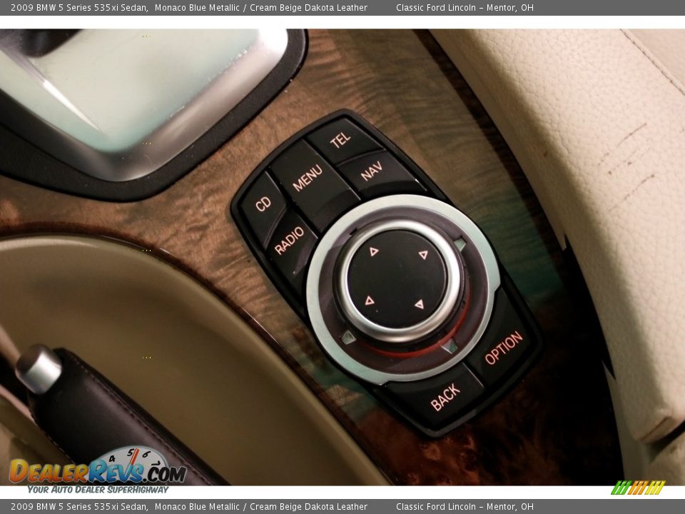 2009 BMW 5 Series 535xi Sedan Monaco Blue Metallic / Cream Beige Dakota Leather Photo #19