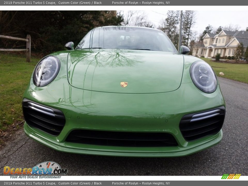 2019 Porsche 911 Turbo S Coupe Custom Color (Green) / Black Photo #2