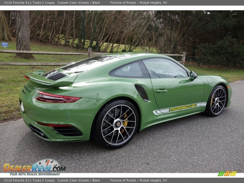 2019 Porsche 911 Turbo S Coupe Custom Color (Green) / Black Photo #4