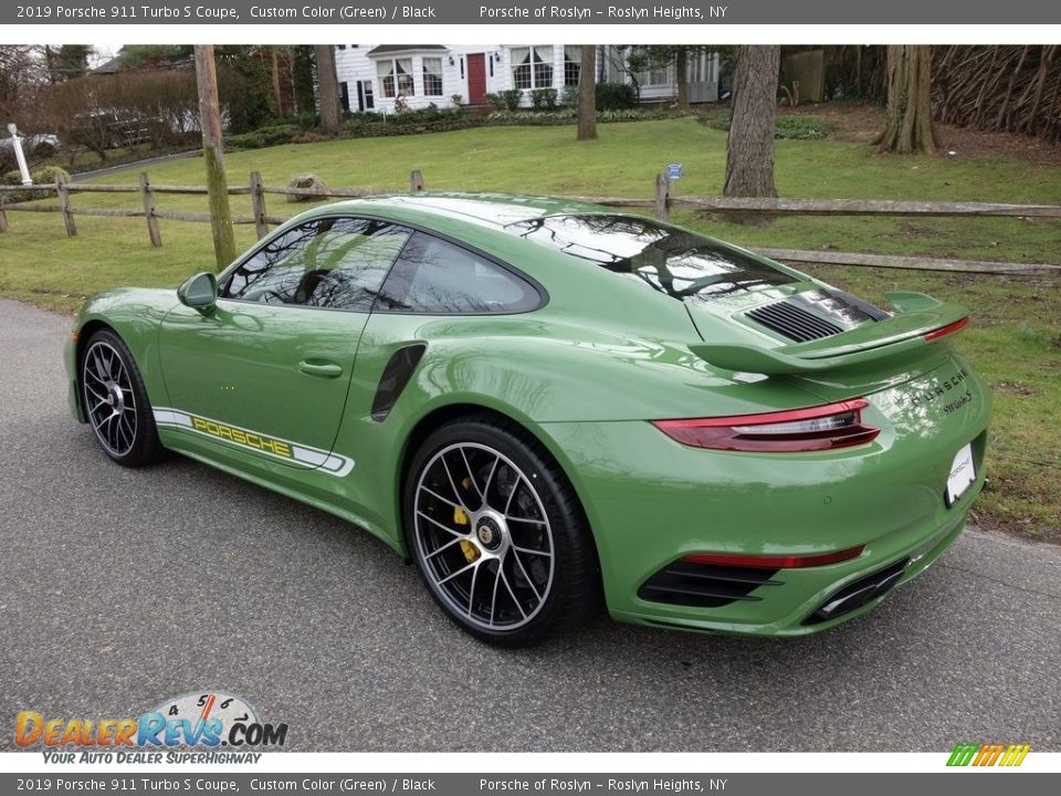 2019 Porsche 911 Turbo S Coupe Custom Color (Green) / Black Photo #6