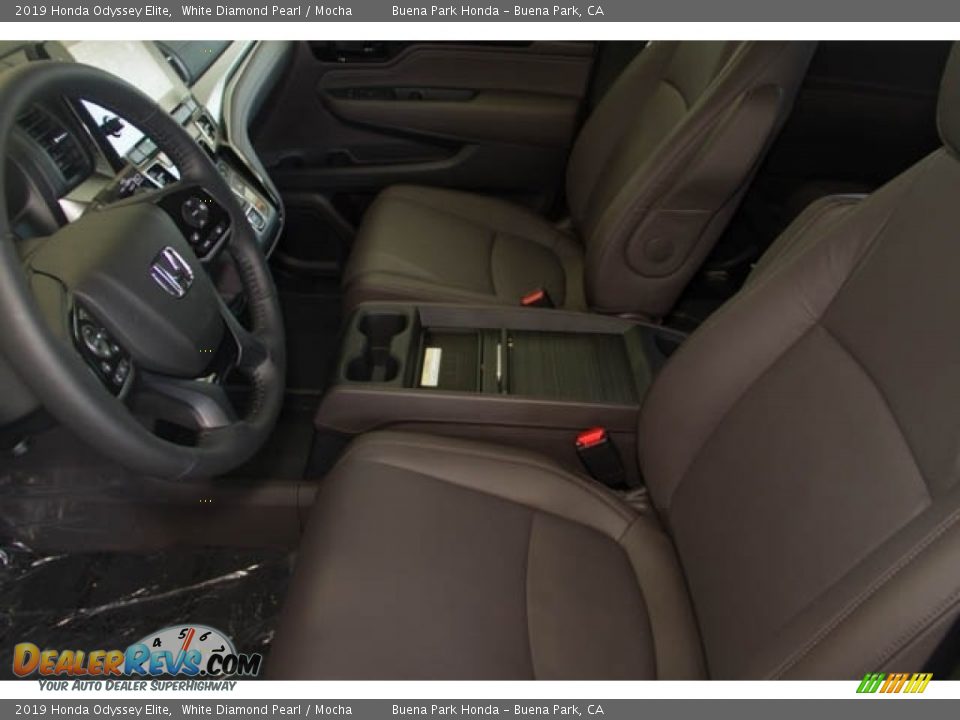 2019 Honda Odyssey Elite White Diamond Pearl / Mocha Photo #7