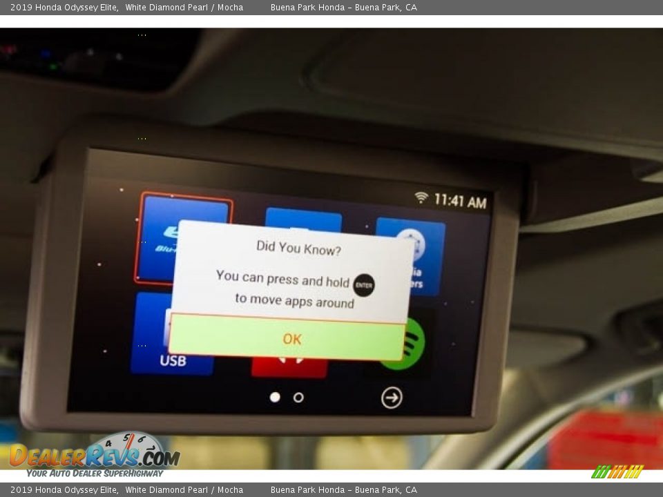 2019 Honda Odyssey Elite White Diamond Pearl / Mocha Photo #15