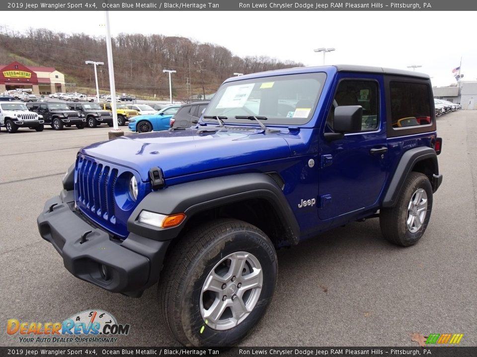 2019 Jeep Wrangler Sport 4x4 Ocean Blue Metallic / Black/Heritage Tan Photo #1