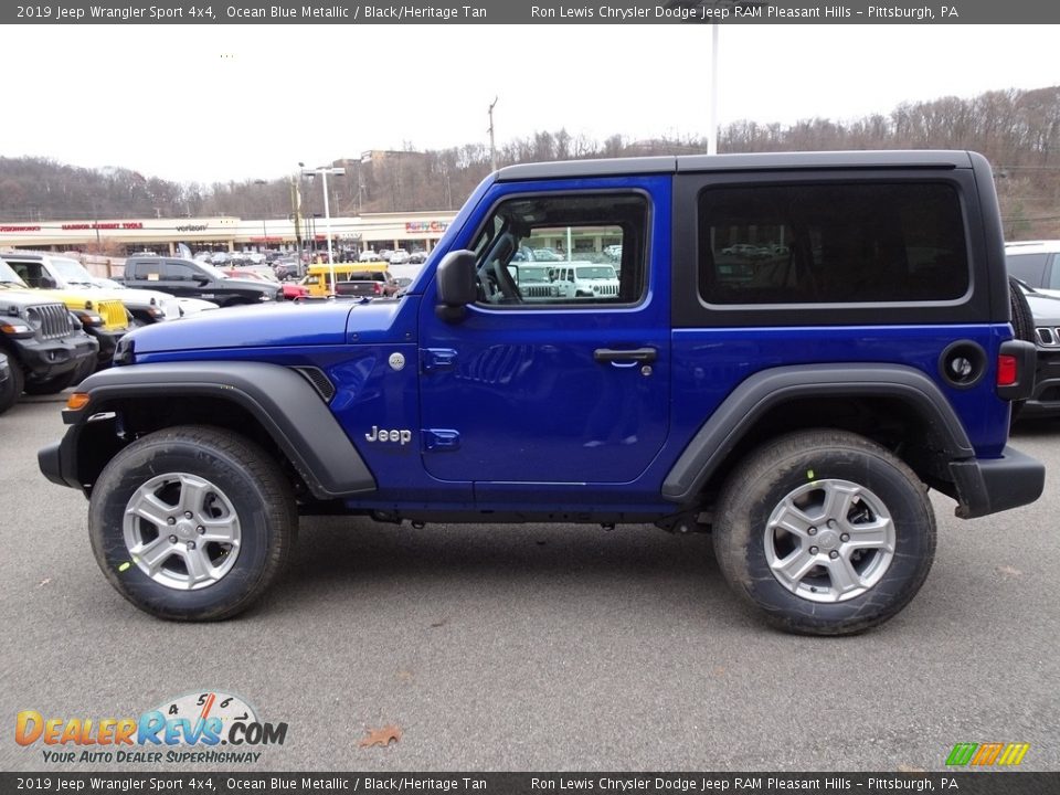 2019 Jeep Wrangler Sport 4x4 Ocean Blue Metallic / Black/Heritage Tan Photo #2