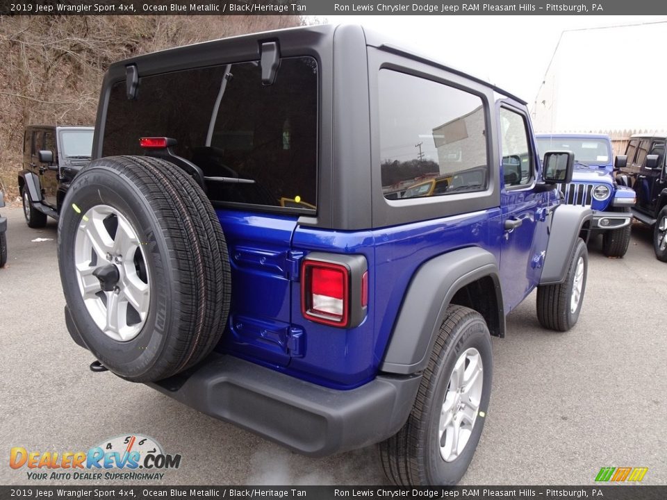 2019 Jeep Wrangler Sport 4x4 Ocean Blue Metallic / Black/Heritage Tan Photo #5