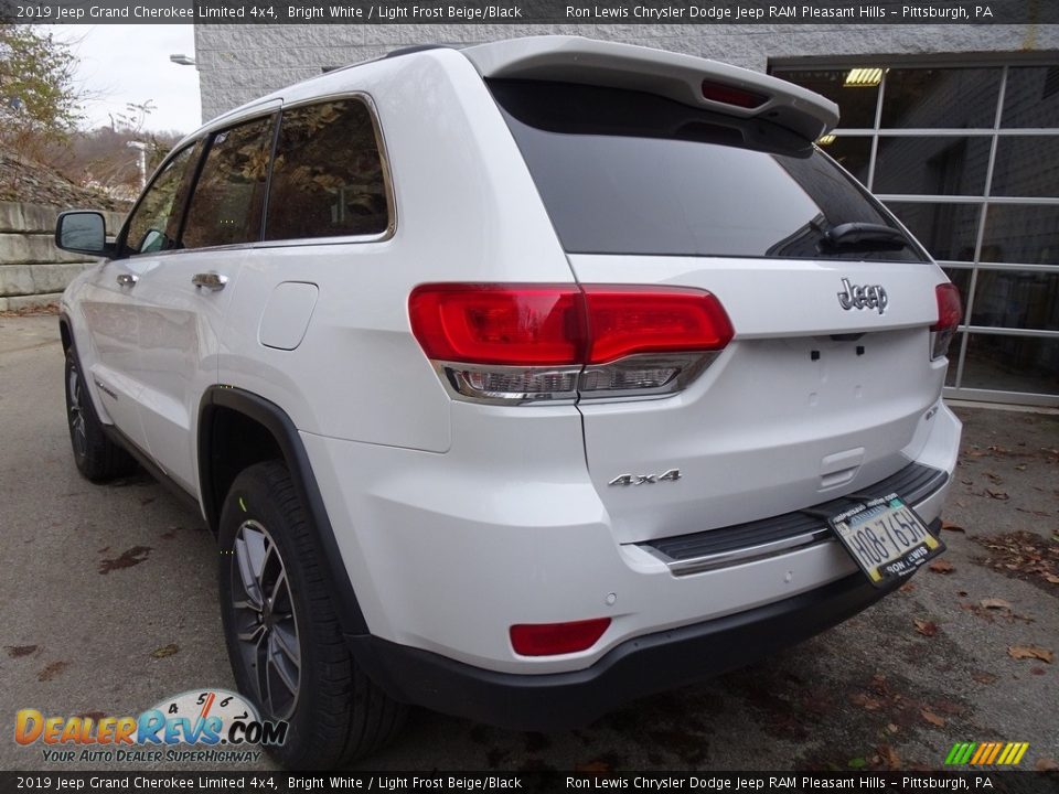 2019 Jeep Grand Cherokee Limited 4x4 Bright White / Light Frost Beige/Black Photo #3