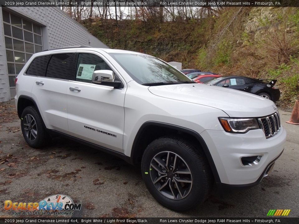 2019 Jeep Grand Cherokee Limited 4x4 Bright White / Light Frost Beige/Black Photo #7