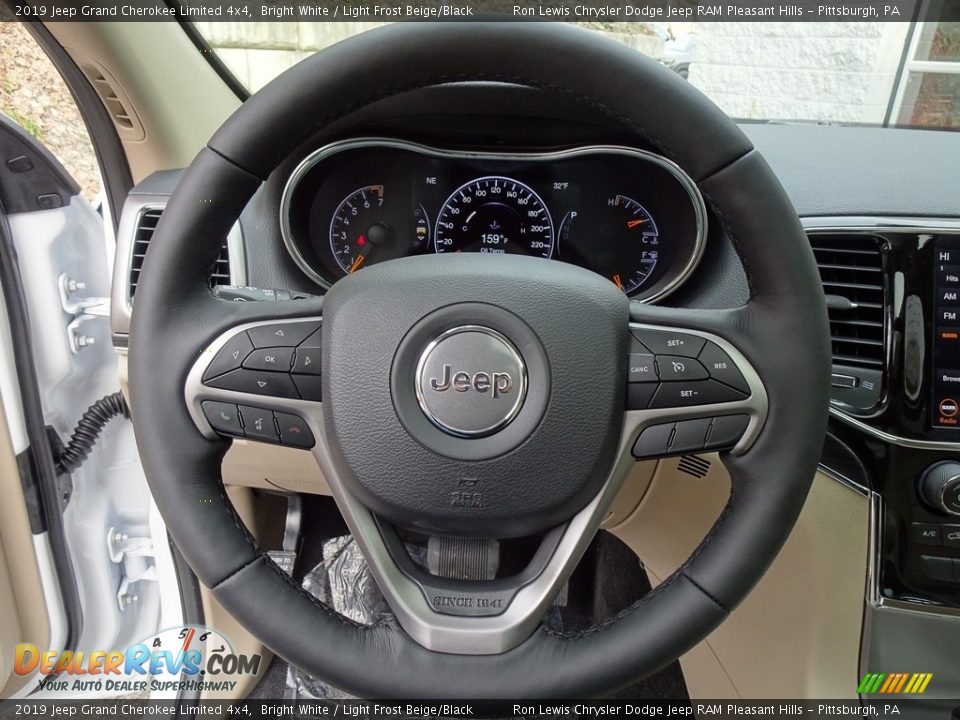 2019 Jeep Grand Cherokee Limited 4x4 Bright White / Light Frost Beige/Black Photo #20