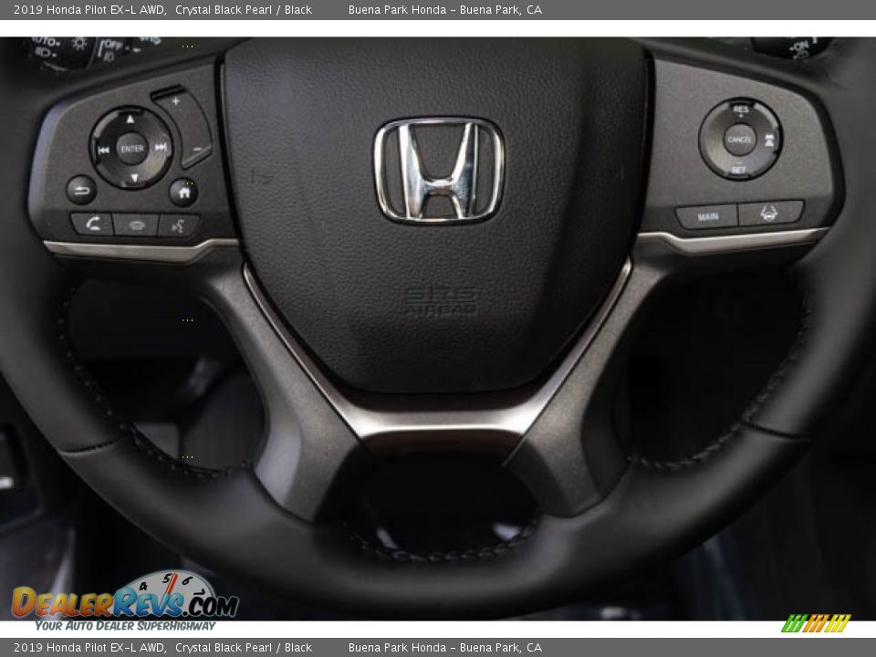 2019 Honda Pilot EX-L AWD Crystal Black Pearl / Black Photo #20