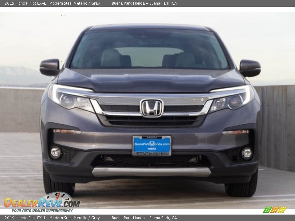 2019 Honda Pilot EX-L Modern Steel Metallic / Gray Photo #3